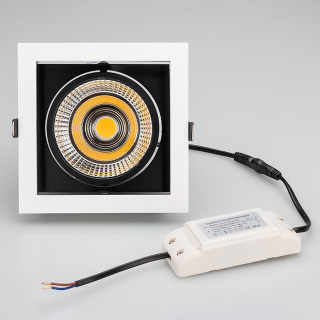Светильник CL-KARDAN-S152x152-25W Day4000 (WH-BK, 30 deg)