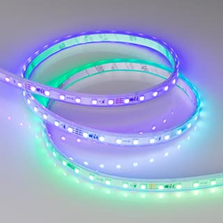 Светодиодная лента герметичная SPI-P-F72-11mm 24V RGB-PX6 (14.4 W/m, IP66, 3535, 5m) (Arlight, бегущ