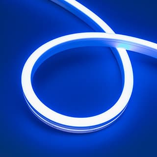 Светодиодная лента герметичная MOONLIGHT-SIDE-A140-12x17mm 24V Blue (8 W/m, IP67, 5m, wire x2) (Arli