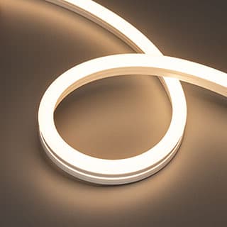 Светодиодная лента герметичная MOONLIGHT-SIDE-A140-12x24mm 24V Warm3000 (9.6 W/m, IP68, 5m, wire x2) (Arlight, Прямой вывод