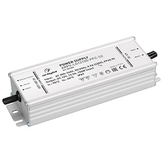 Блок питания ARPV-LG12150-PFC-S2 (12V, 12.5A, 150W) (ARL, IP67 Металл, 5 лет)