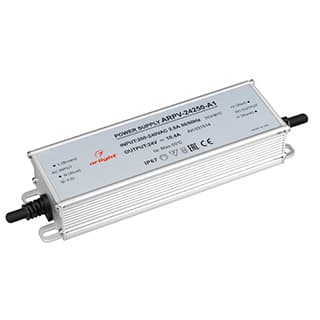 Блок питания ARPV-24250-A1 (24V, 10.4A, 250W) (ARL, IP67 Металл, 3 года)