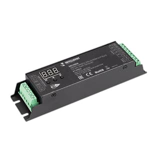 INTELLIGENT ARLIGHT Декодер SMART-DMX512-305-63-RDM-SUF Black (12-48V, 5x4A, Terminal) (IARL, IP20 М