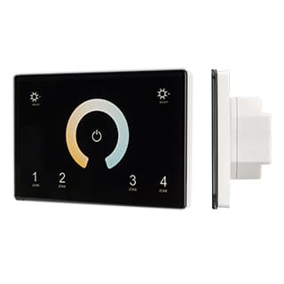 Панель Sens SMART-P81-MIX Black (230V, 4 зоны, 2.4G)