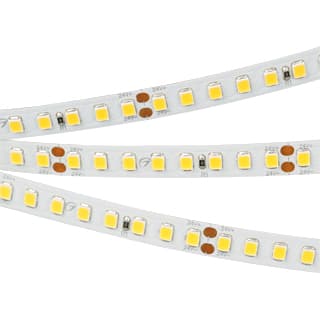 Светодиодная лента RT-A160-8mm 24V Warm2400 (12 W/m, IP20, 2835, 5m) (высок.эфф.150 лм/Вт)