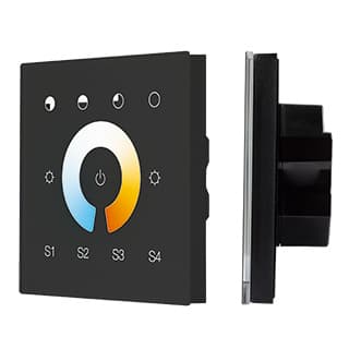INTELLIGENT ARLIGHT Сенсорная панель DALI-901-11-1G-4SC-MIX-DT8-IN Black (BUS/230V) (IARL, IP20 Плас