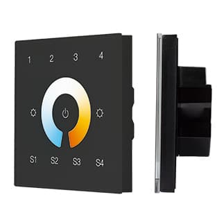 INTELLIGENT ARLIGHT Сенсорная панель DALI-901-11-4G-4SC-MIX-DT8-IN Black (BUS/230V) (IARL, IP20 Плас