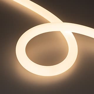 Светодиодная лента герметичная MOONLIGHT-TOP-A336-D25mm 48V Warm3000 360deg (12.5 W/m, IP65, 2835, 2