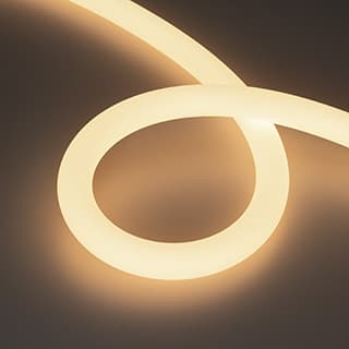 Светодиодная лента герметичная MOONLIGHT-SIDE-A336-D25mm 24V Warm3000 360deg (14.4 W/m, IP65, 2835, 