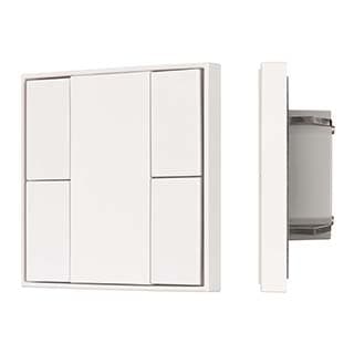 INTELLIGENT ARLIGHT Кнопочная панель KNX-301-22-4-SH-IN White (BUS, Frame) (IARL, IP20 Пластик, 3 го