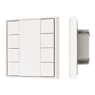 INTELLIGENT ARLIGHT Кнопочная панель KNX-301-22-8-SH-IN White (BUS, Frame) (IARL, IP20 Пластик, 3 го