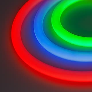 Светодиодная лента герметичная MOONLIGHT-BLACK-SIDE-G280-D25mm 24V RGB 360deg (14.4 W/m, IP65, 3m, w