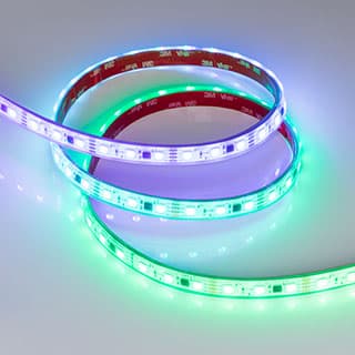 Светодиодная лента герметичная SPI-PS-B60-12mm 12V RGB-PX3-BPT (12 W/m, IP67, 5060, 5m) (Arlight, бе