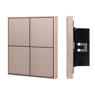 INTELLIGENT ARLIGHT Кнопочная панель KNX-304-23-IN Champagne (BUS, Frame) (IARL, IP20 Металл, 2 года