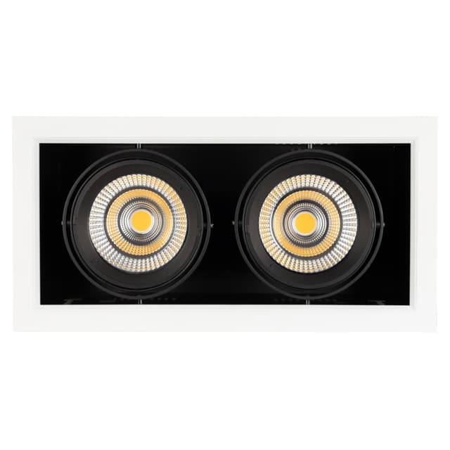 Светильник CL-KARDAN-S375x190-2x25W Warm3000 (WH-BK, 30 deg)