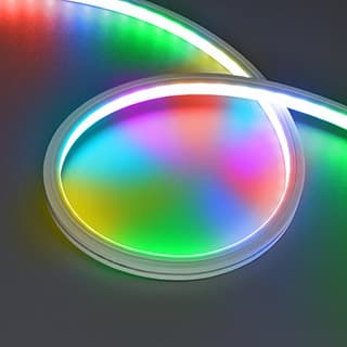 Грейзер SPI THOR-TOP-B70-10x10mm 24V RGB (15 W/m, IP67, 5m, wire x2) (Arlight, Вывод кабеля вниз)