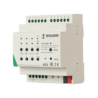 INTELLIGENT ARLIGHT Актуатор KNX-4063-82-WTO-CL-DIN (BUS/230V, 6x300mA, KNX Secure) (IARL, IP20 Плас